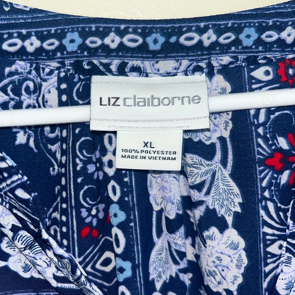 Blue Patterned Blouse - Picture 2 of 2